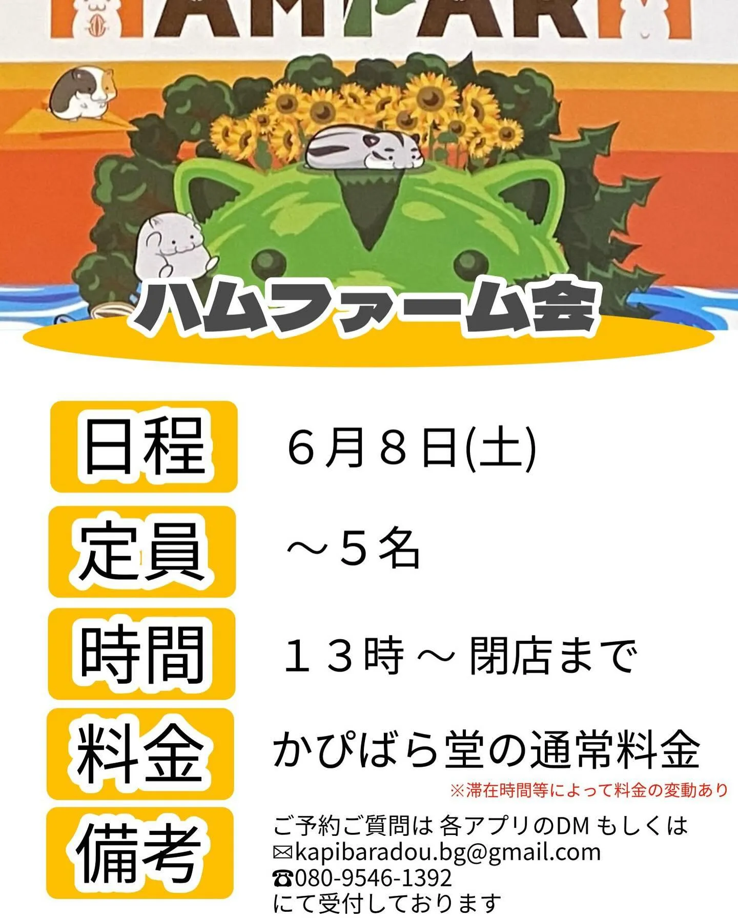 6月の土曜日イベントの一覧です😊